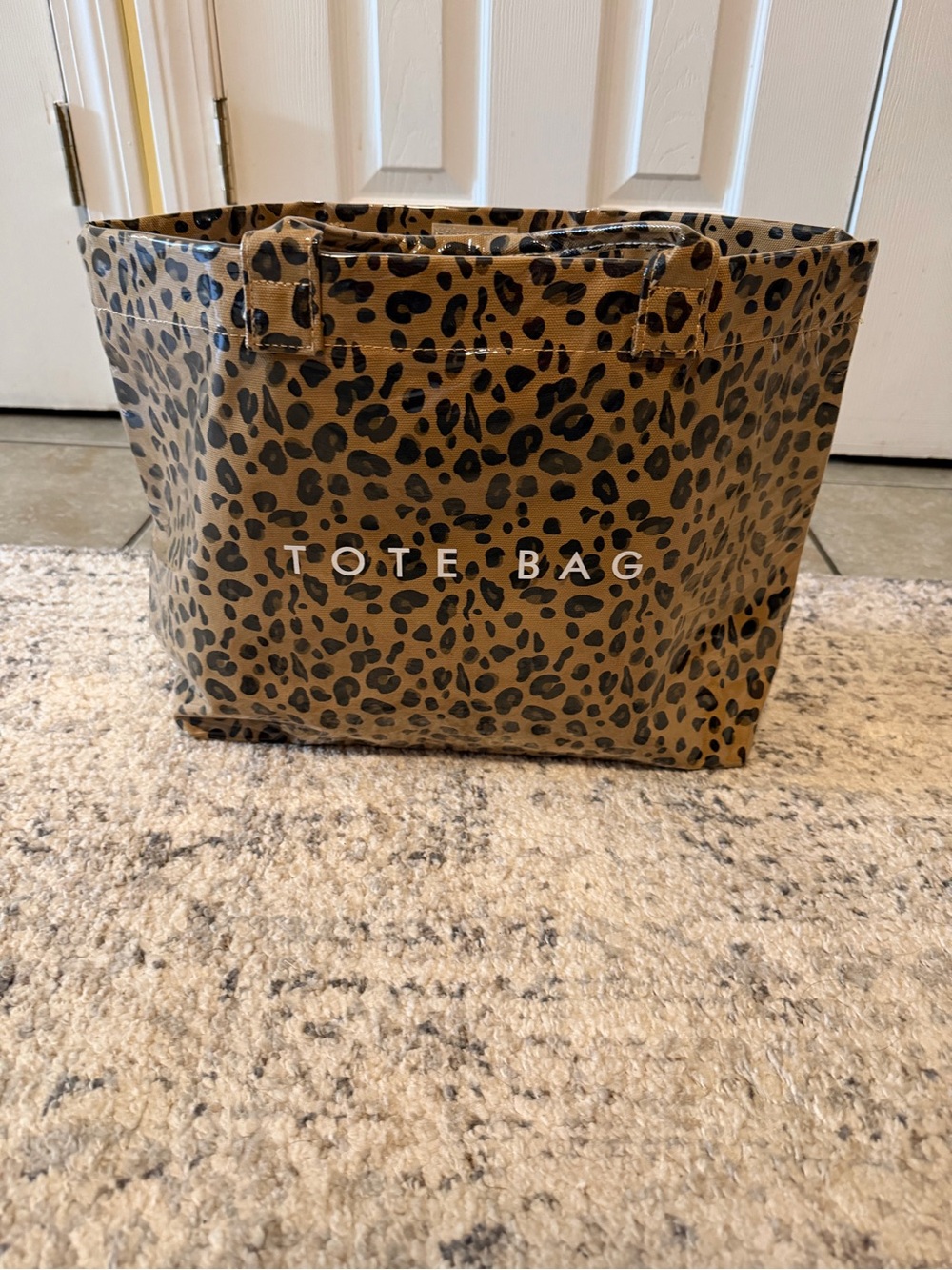 Unk Leopard Print Tote Bag - Brown and Black